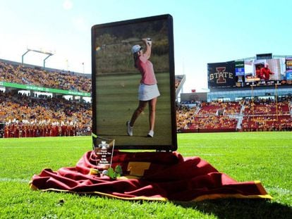 Iowa State pays tribute to murdered Spanish golfer Celia Barquín
