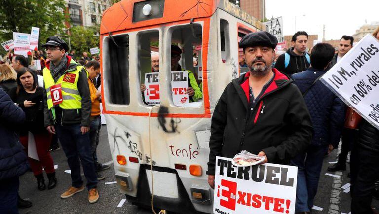 Protesters in Madrid on Sunday.