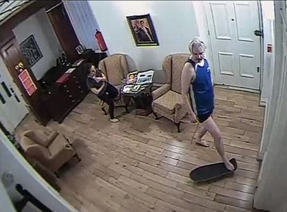 Video cameras secretly recorded Assange's daily life inside the embassy. 