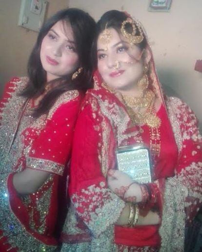 The two sisters, in an image distributed by the Punjab police.