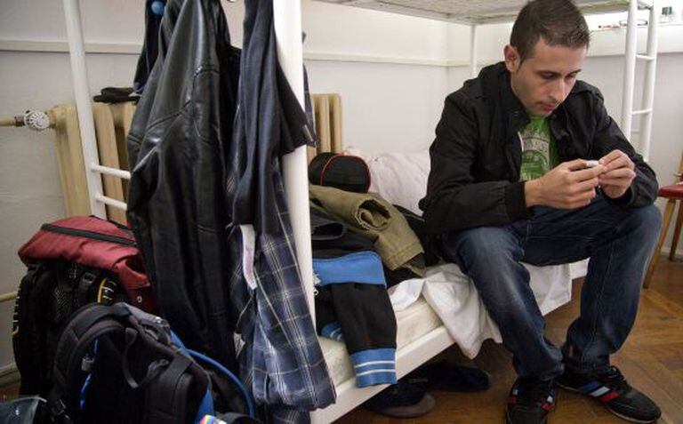 One of the young Spaniards who ended up stuck in Germany after being promised a job that never materialized.