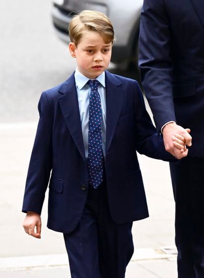 29-03-2022 England Prince George of Cambridge attend the thanksgiving service for the life of Prince Philip, the Duke of Edinburgh, at Westminster Abbey in London.Â' PPE//PICTUREPRESSEUROPE_13360017/2203291342 *** Local Caption *** 01066864