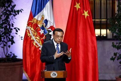 Prime Minister Li Keqiang during his visit to Chile.