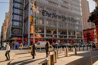 Headquarters of 'The New York Times' in Manhattan, on December 21, 2022.