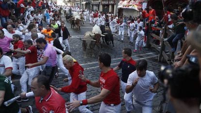 Friday’s Running of the Bulls at Sanfermines 2019.