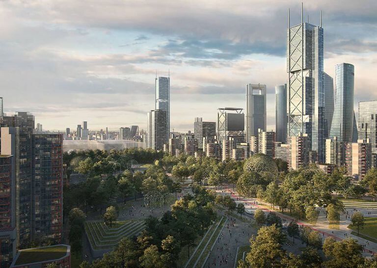 A computer rendition of what Madrid Nuevo Norte will look like.