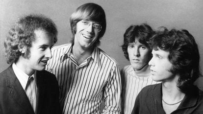 The Doors in 1970. Left to right: Robby Krieger, Ray Manzarek, John Densmore and Jim Morrison.