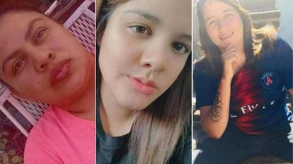 Patricia Iraetha, Yatzell Morazán and Tania Chavarría, the three young women who disappeared on November 7 in San Luis Potosí.