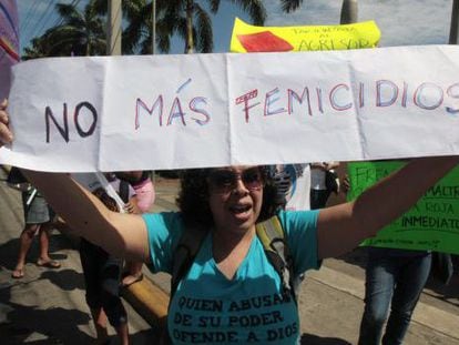 Protestors in Managua demonstrate against Nicaragua’s high incidence of female murders.