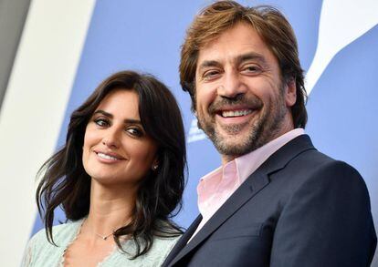 Penélope Cruz and Javier Bardem at the presentation of 'Loving Pablo.'