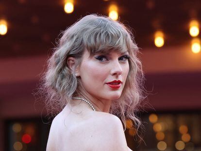 Taylor Swift at the theatrical premiere of her concert 'The Eras Tour,' in Los Angeles on October 11, 2023.