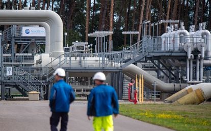 A natural gas receiving station of the Nord Stream pipeline in the Baltic Sea.