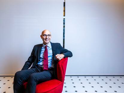 UN High Commissioner for Human Rights Volker Türk, pictured in a hotel in Madrid, Spain, during the interview.