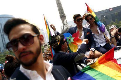 A Gay Pride parade in Mexico City.