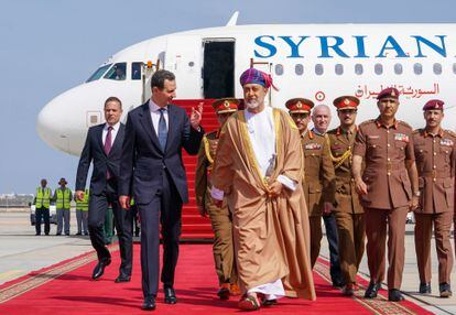 During a state visit in late February, Haitham bin Tariq al Said, the Sultan of Oman, greeted Bashar al-Assad.