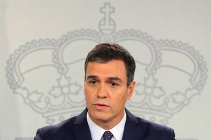 Caretaker PM Pedro Sánchez responds to the Supreme Court ruling.