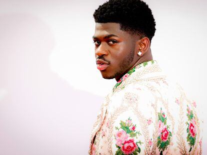 Lil Nas X at the BET Awards 2021, held at the Microsoft Theater in Los Angeles.
