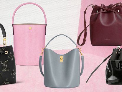 Functional with a vintage air: The bucket bag, this autumn’s all-terrain trend
