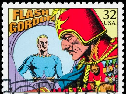 A stamp of Flash Gordon from 1995