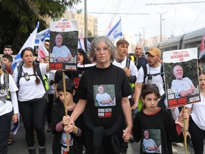 Demonstration demanding the release of hostages in Jerusalem on Thursday.