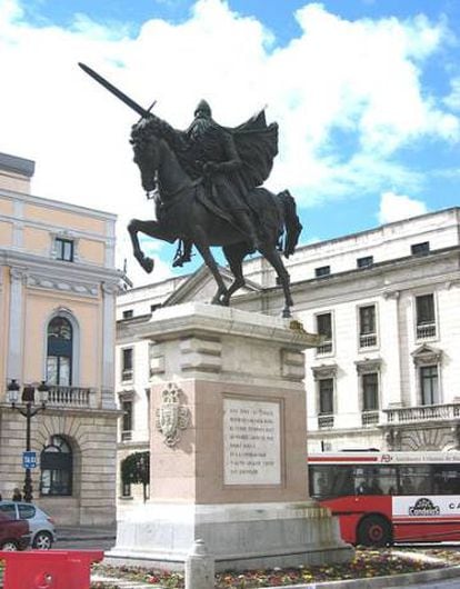 A statue of El Cid in Burgos.