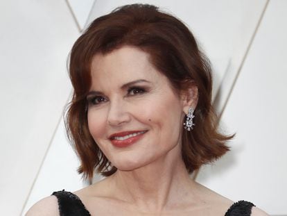 Geena Davis poses on the red carpet during the Oscars arrivals at the 92nd Academy Awards in Hollywood.