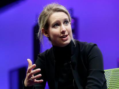 Elizabeth Holmes, then the CEO of Theranos, speaks at the Fortune Global Forum on Nov. 2, 2015 in San Francisco.