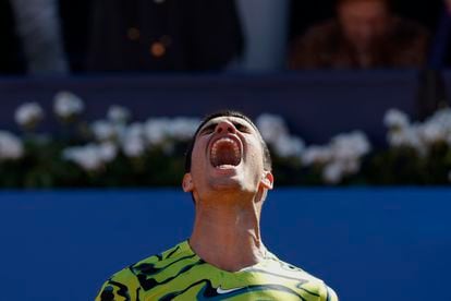 Carlos Alcaraz during the final of the Barcelona Open against Stefanos Tsitsipas, Sunday, April 23, 2023. 

Associated Press/LaPresse
Only Italy and Spain