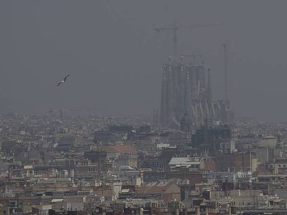 Pollution in Barcelona in July 2019.