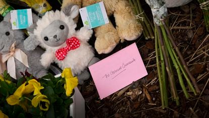 An entry to Covenant School becomes also a memorial for shooting victims, on March 28, 2023, in Nashville, Tennessee.