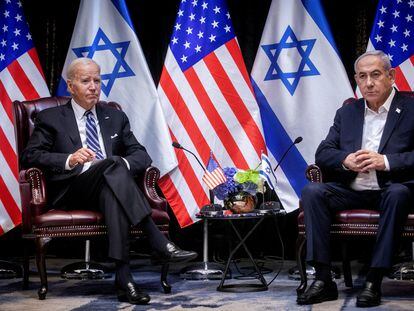 Joe Biden (left) and Benjamin Netanyahu, in Tel Aviv, last October.