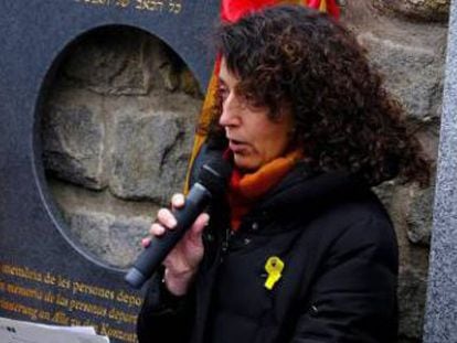 Spanish Justice Minister Dolores Delgado walked out of the event at the former Nazi concentration camp, where thousands of exiled Spanish Republicans died