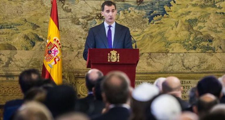 King Felipe VI at the Royal Palace ceremony on Monday.