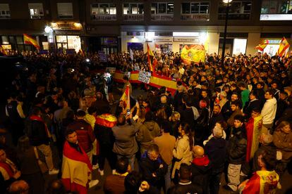 Concentration this Thursday in front of the PSPV-PSOE headquarters in Valencia.