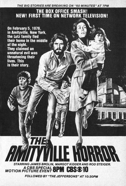 A poster for 'The Amityville Horror' (1979), the first in a long and profitable movie saga based on the case. 