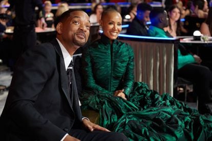 Will Smith and his wife Jada Pinkett Smith during Sunday's Oscars ceremony.