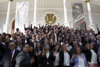 Opposition deputies in Venezuela on January 5.
