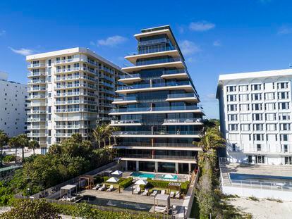 Beachfront luxury condos in Miami, Florida.