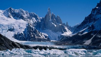 Peaks on Cerro Torre in Argentina's Patagonia region.