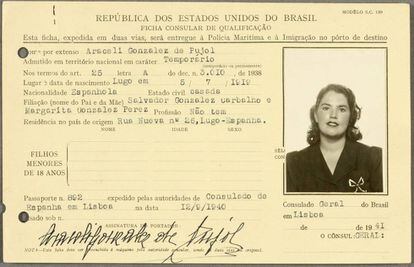 Araceli González’s ID, released by Britain’s National Archives.