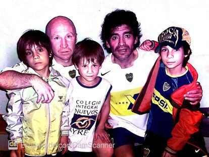 Maradona with Carlos McAllister