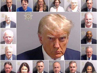 Former U.S. President Donald Trump and the rest of those indicted for attempted election interference in the state of Georgia.