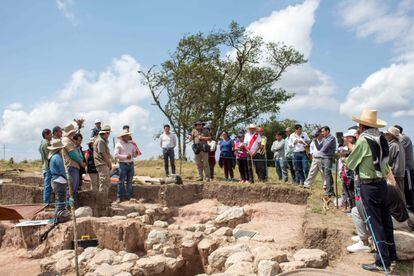 The archaeological site in Cajamarca, Peru