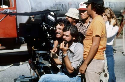 George Lucas on the set of ‘American Graffiti’.