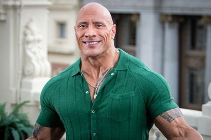 Dwayne Johnson on October 22, during his visit to Madrid for the premiere of 'Black Adam.'