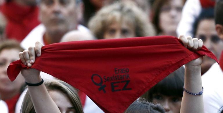 Monday's protest against sexual assaults in Pamplona.