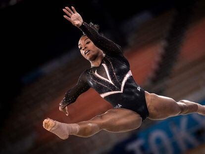 US gymnast Simone Biles at the Tokyo Olympic Games.