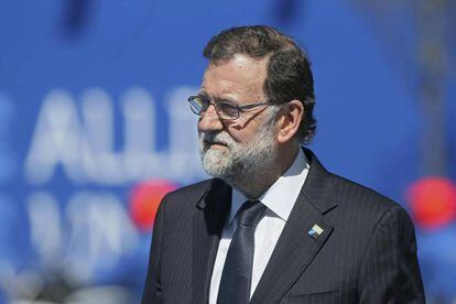 Spanish PM Mariano Rajoy at Thursday's NATO meeting.