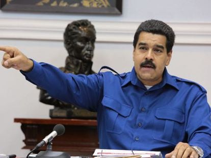 President Nicol&aacute;s Maduro in a photograph supplied by Miraflores Palace.