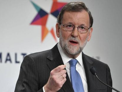 Spanish Prime Minster Mariano Rajoy during a recent trip to Malta.